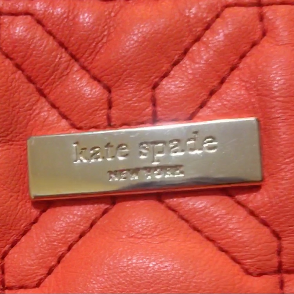 COPY Kate spade Orange Geometric Quilted Purse - Picture 5 of 17